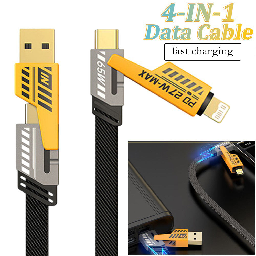 4-in-1 Universal Fast Charging Data Cable, 65W High Power Output