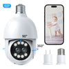 Wireless 5g WiFi Bulb Camera 8MP 4K 360° Bulb Camera HD Mini Camera LED Flicker Sensor Night Vision Camera Smart Home ip camera