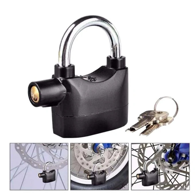 Alarm Lock Padlock Anti-Theft Security System Door Safety Lock (Black)