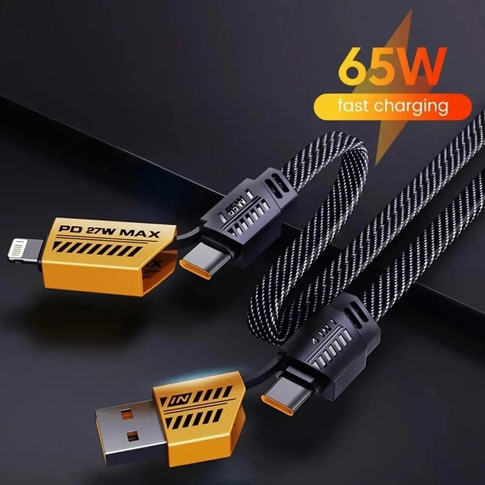 4-in-1 Universal Fast Charging Data Cable, 65W High Power Output