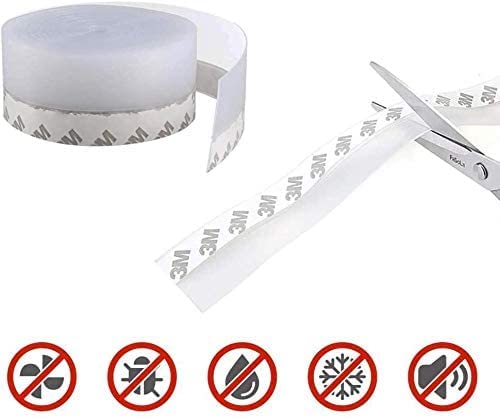 (Free Home Delivery) Door Weather Stripping Seal – 8M Transparent Draft Stopper (25MM)