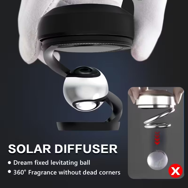 Universal Solar Power Car Perfume Air Freshener 360° Rotating Car Perfume Solar Energy Fragrance Car