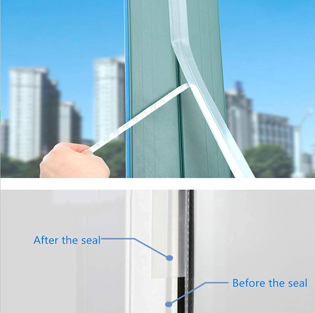 (Free Home Delivery) Door Weather Stripping Seal – 8M Transparent Draft Stopper (25MM)