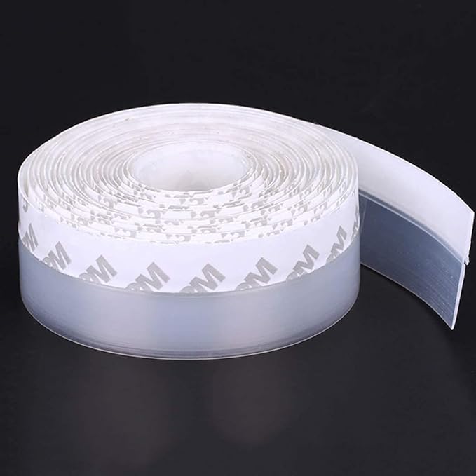 (Free Home Delivery) Door Weather Stripping Seal – 8M Transparent Draft Stopper (25MM)