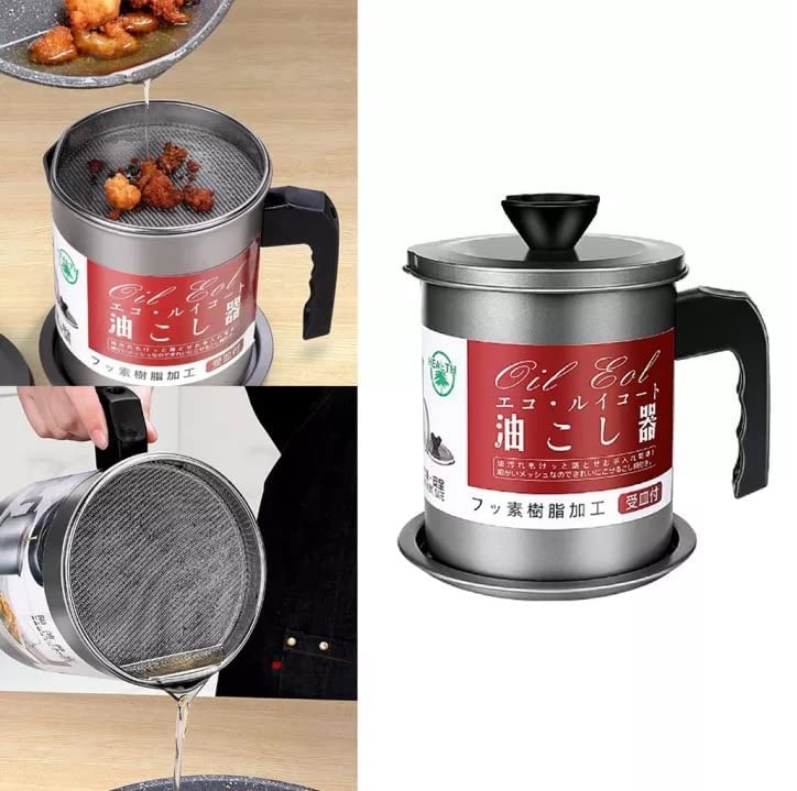 (Free Home Delivery ) Stainless-Steel Oil Filter Storage Pot