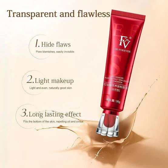 FV Waterproof Liquid Foundation, Matte Oil-free Foundation, Medium Coverage & Lightweight Foundation Makeup for Oily/Normal Skin