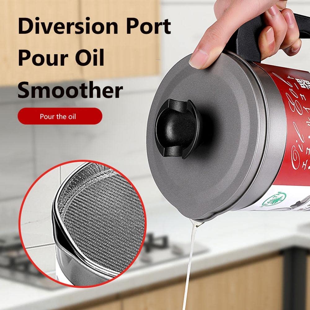 (Free Home Delivery ) Stainless-Steel Oil Filter Storage Pot