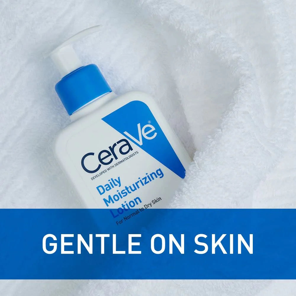 Cerave Daily Moisturing Lotion Normal To Dry Skin 237ml (Oil-free moisturizer with hyaluronic acid)