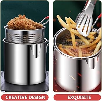 STAINLESS STEEL DEEP FRYER POT WITH BASKET 1.5L