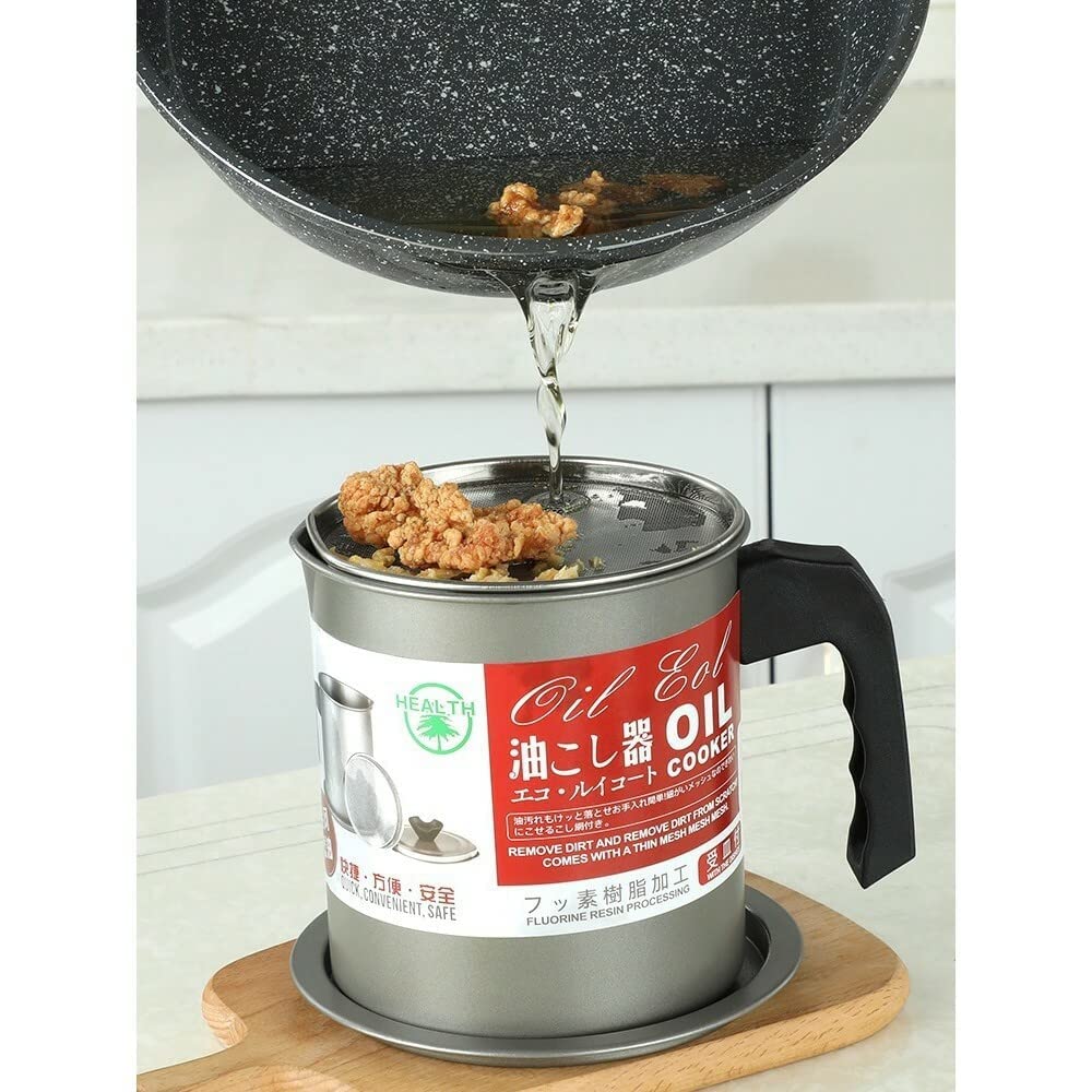 (Free Home Delivery ) Stainless-Steel Oil Filter Storage Pot