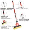 Magic PVA Sponge Mop - Adjustable Squeeze Water Floor Cleaning Mop with Telescopic Handle