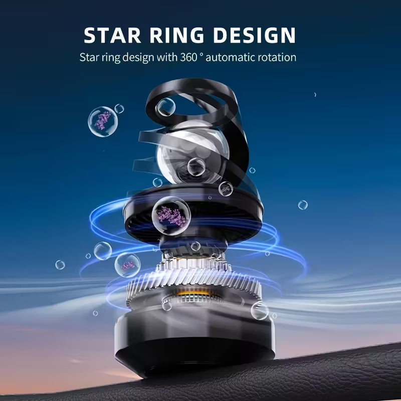 Universal Solar Power Car Perfume Air Freshener 360° Rotating Car Perfume Solar Energy Fragrance Car