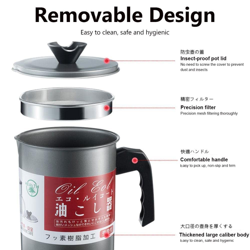 (Free Home Delivery ) Stainless-Steel Oil Filter Storage Pot