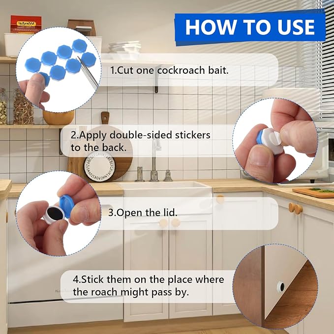 |FREE DELIVERY| Powerful Cockroach Control Traps for Home & Kitchen (8 Pieces / 16 Pieces)