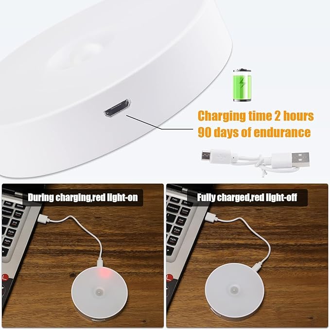 (Free Home Delivery)🌙✨ Smart Button Control Night Light – USB Rechargeable