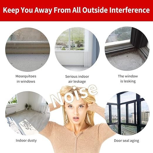 (Free Home Delivery) Door Weather Stripping Seal – 8M Transparent Draft Stopper (25MM)