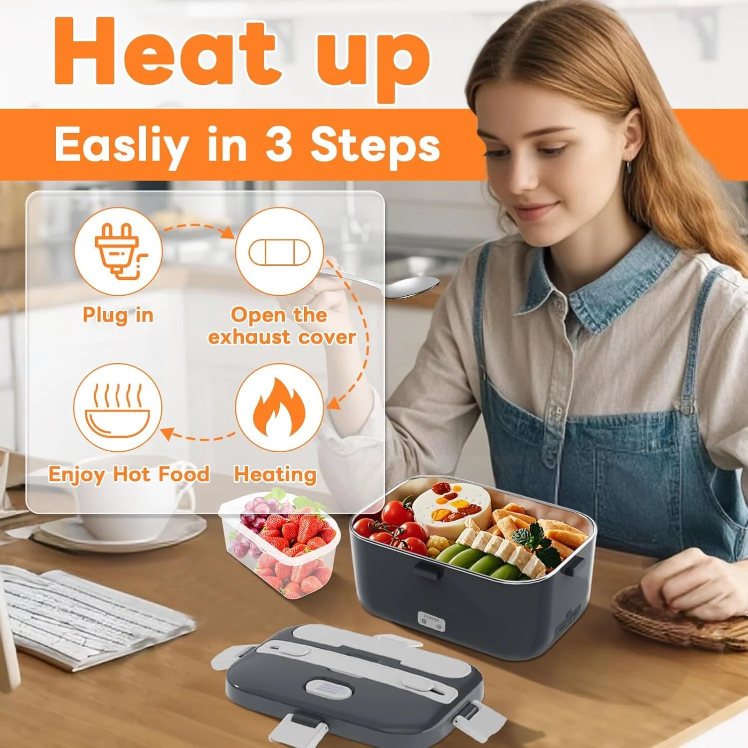 (Free Delivery) Electric Lunch Box