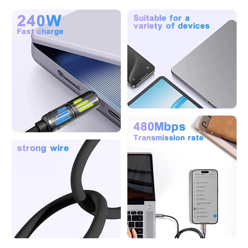 4-in-1 USB Charging Cable fast charging