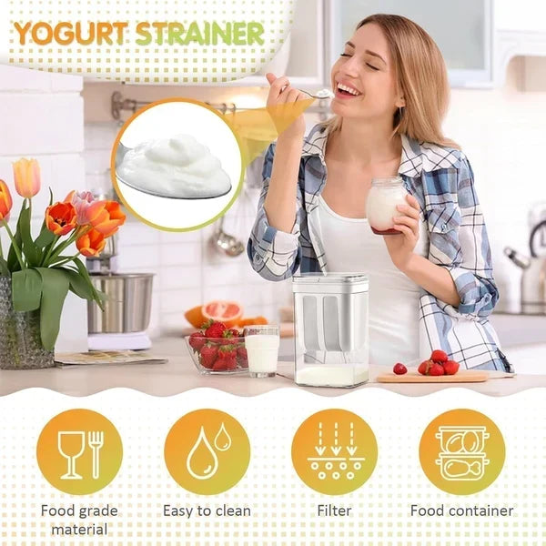 |FREE DELIVERY| Greek Yogurt Maker 1300ML | Multipurpose Food Strainer 🥣✨