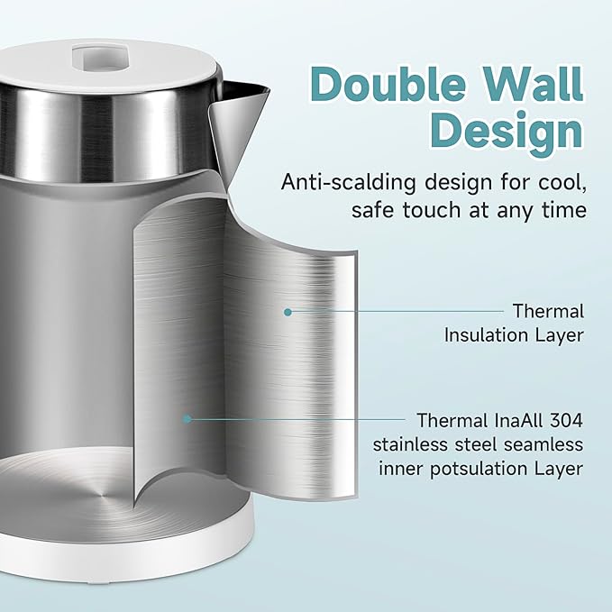 (Free Home Delivery) Small Portable Electric Tea Kettle – 2.0L
