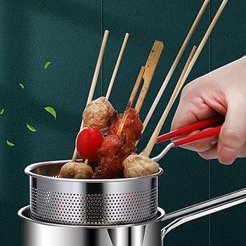 STAINLESS STEEL DEEP FRYER POT WITH BASKET 1.5L