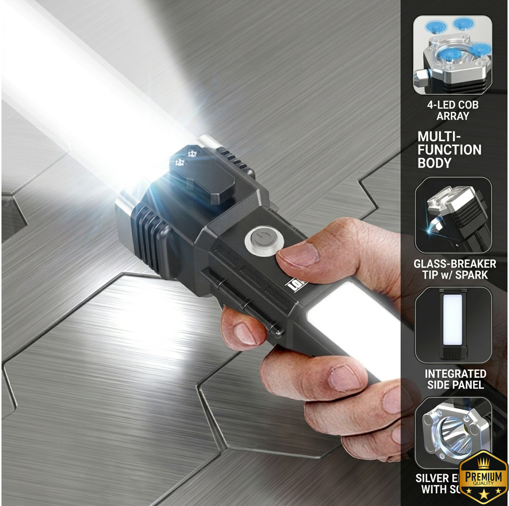 Heavy Duty Torch Light with Multipurpose usage (Free Home Delivery)