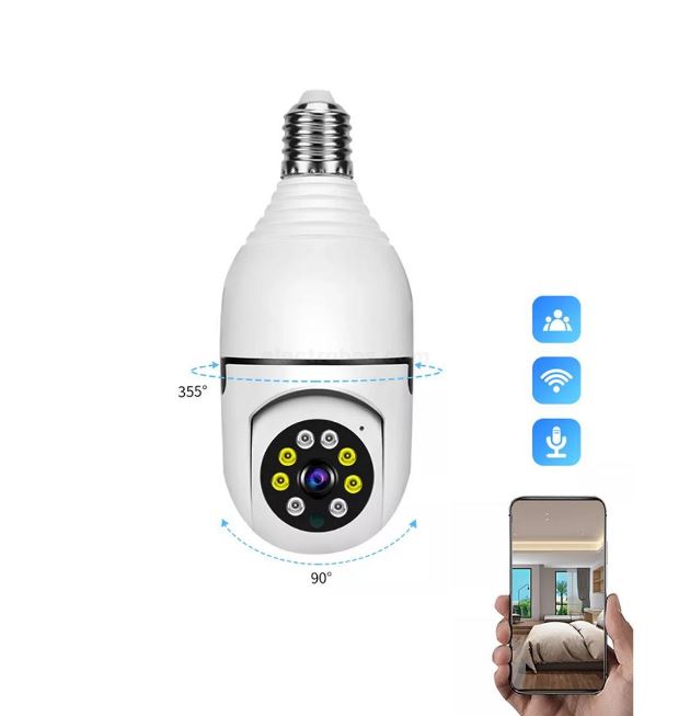 Wireless 5g WiFi Bulb Camera 8MP 4K 360° Bulb Camera HD Mini Camera LED Flicker Sensor Night Vision Camera Smart Home ip camera