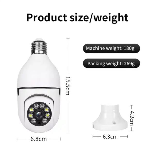 Wireless 5g WiFi Bulb Camera 8MP 4K 360° Bulb Camera HD Mini Camera LED Flicker Sensor Night Vision Camera Smart Home ip camera