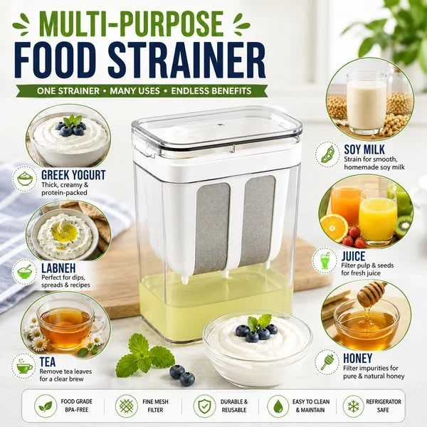 |FREE DELIVERY| Greek Yogurt Maker 1300ML | Multipurpose Food Strainer 🥣✨