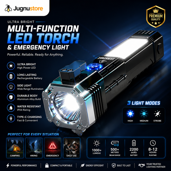 Heavy Duty Torch Light with Multipurpose usage (Free Home Delivery)