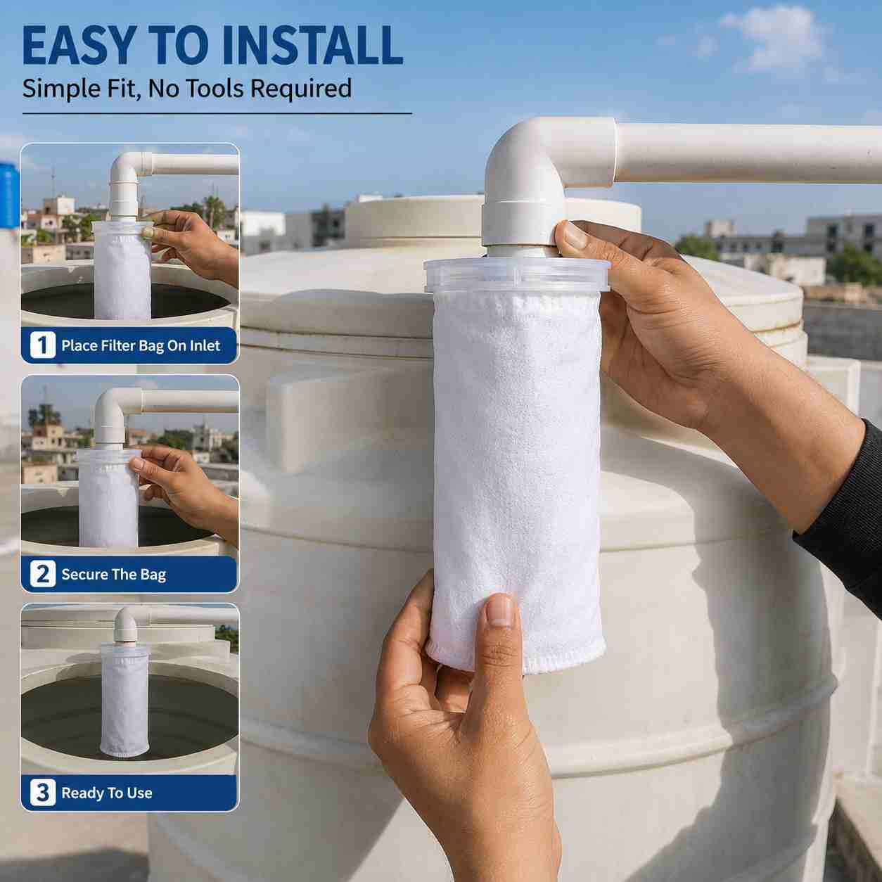 (Free Delivery) Premium Water Tank Filter Bag