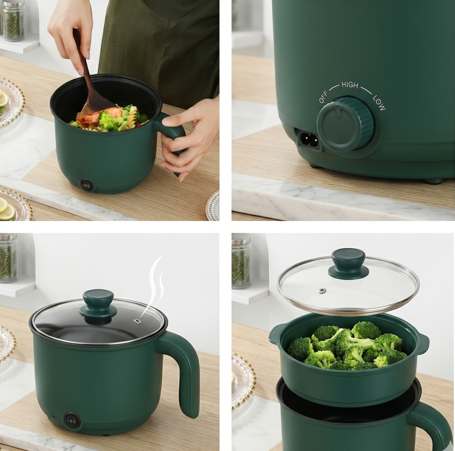 Free Delivery🚚| Portable Multifunctional Non-Stick Electric Pot