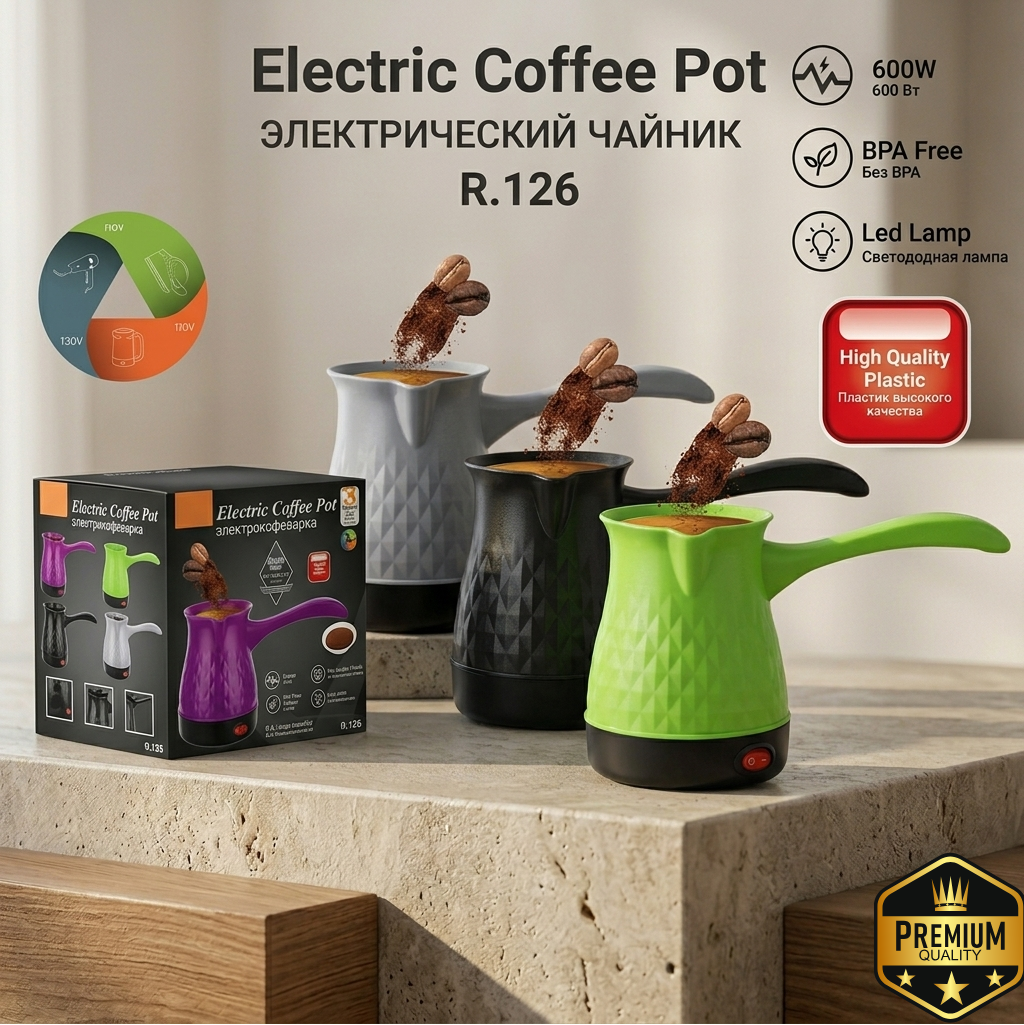 (FREE DELIVERY) Portable Electric Turkish Coffee Pot & Tea Kettle