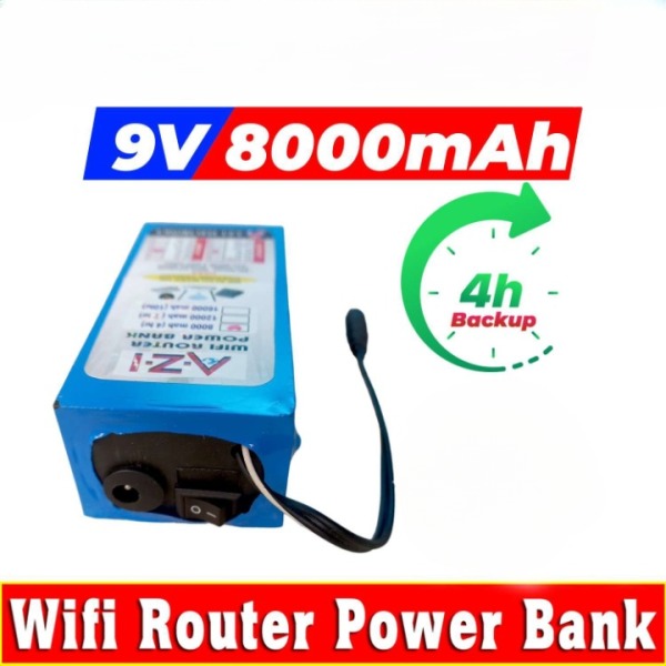 WiFi Router UPS Power Bank 9 Volts  - 4 Hours Guaranteed Backup - Tp Link Tenda PTCL & Other Routers