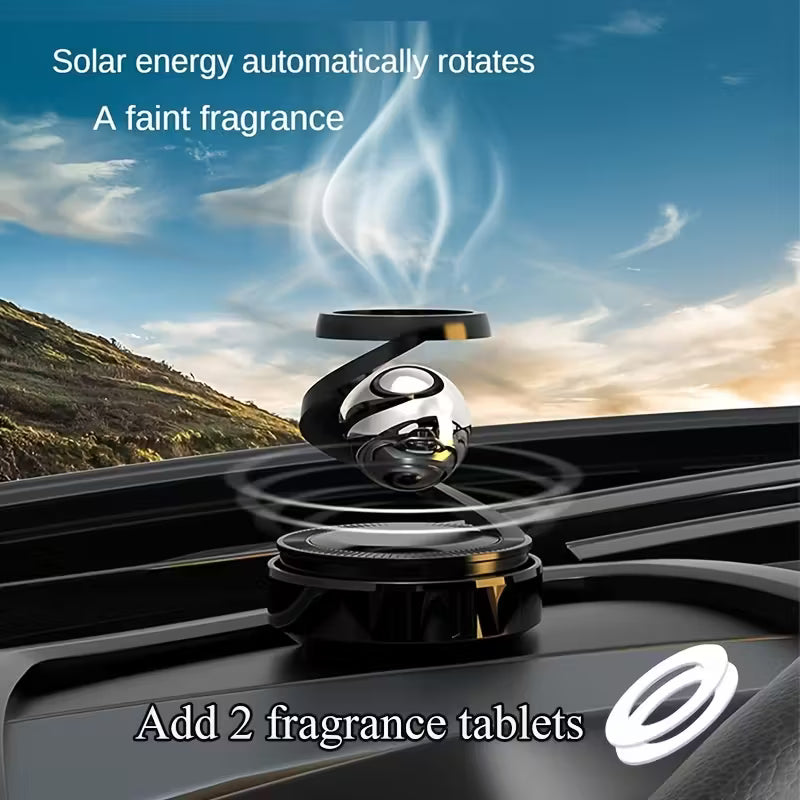 Universal Solar Power Car Perfume Air Freshener 360° Rotating Car Perfume Solar Energy Fragrance Car