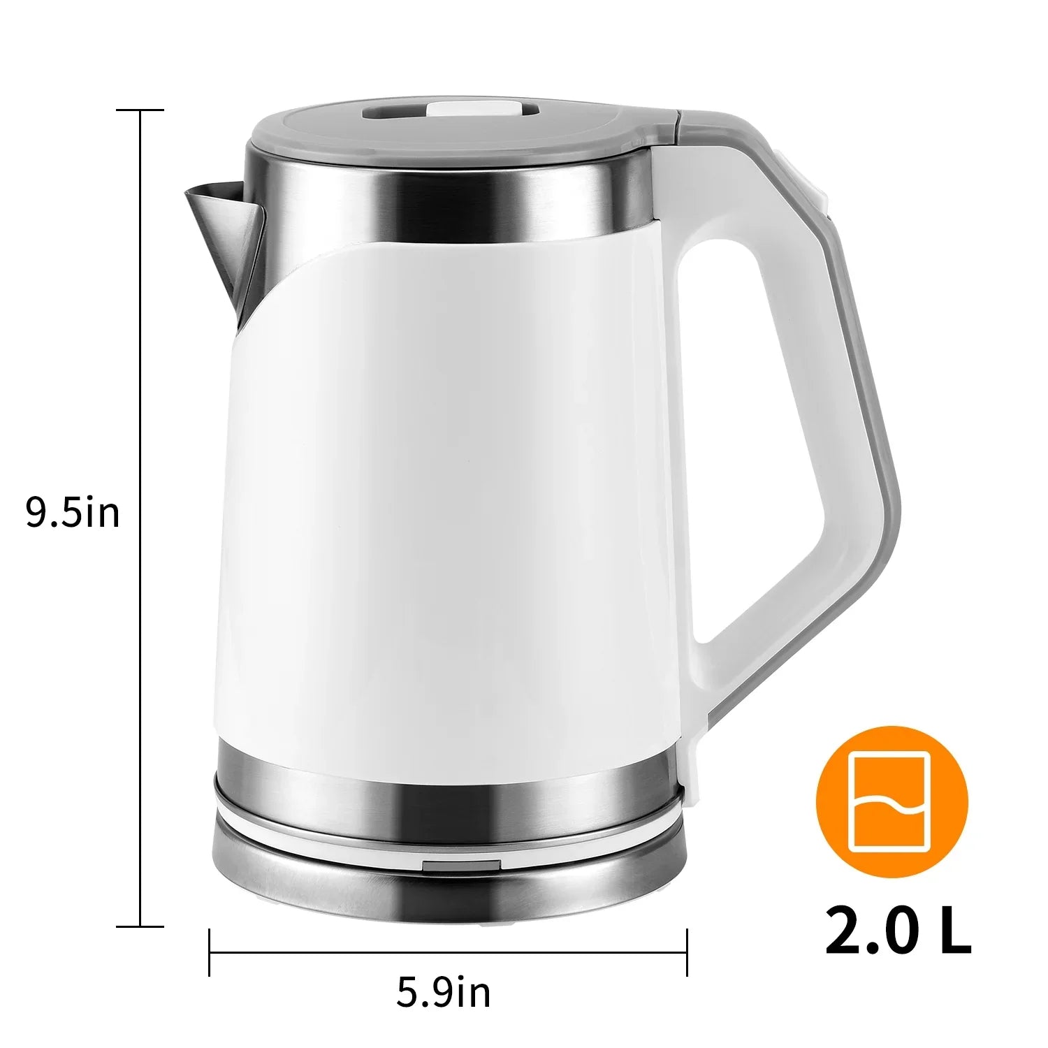 (Free Home Delivery) Small Portable Electric Tea Kettle – 2.0L