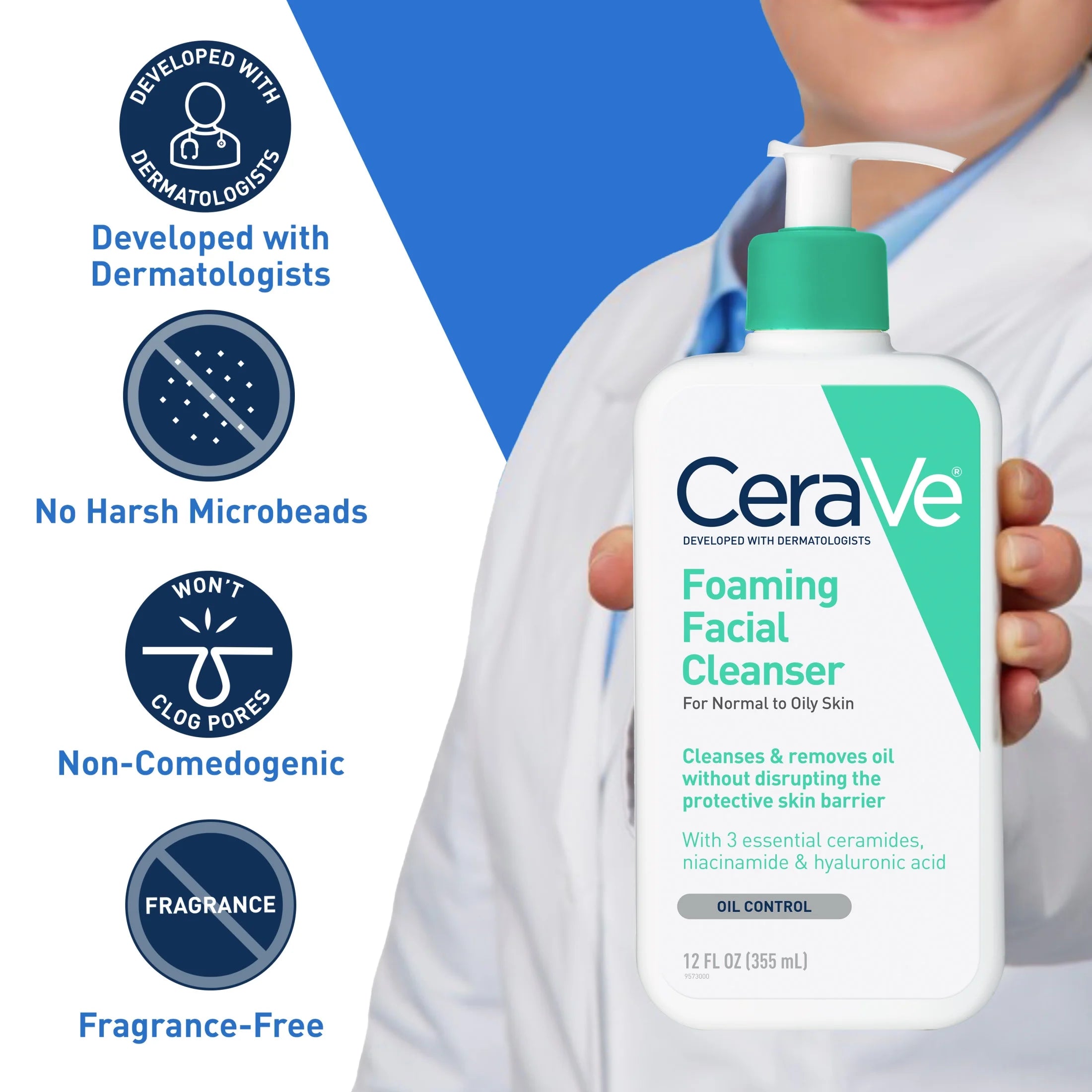 CeraVe - Foaming Facial Cleanser Normal to Oily Skin - 236ml