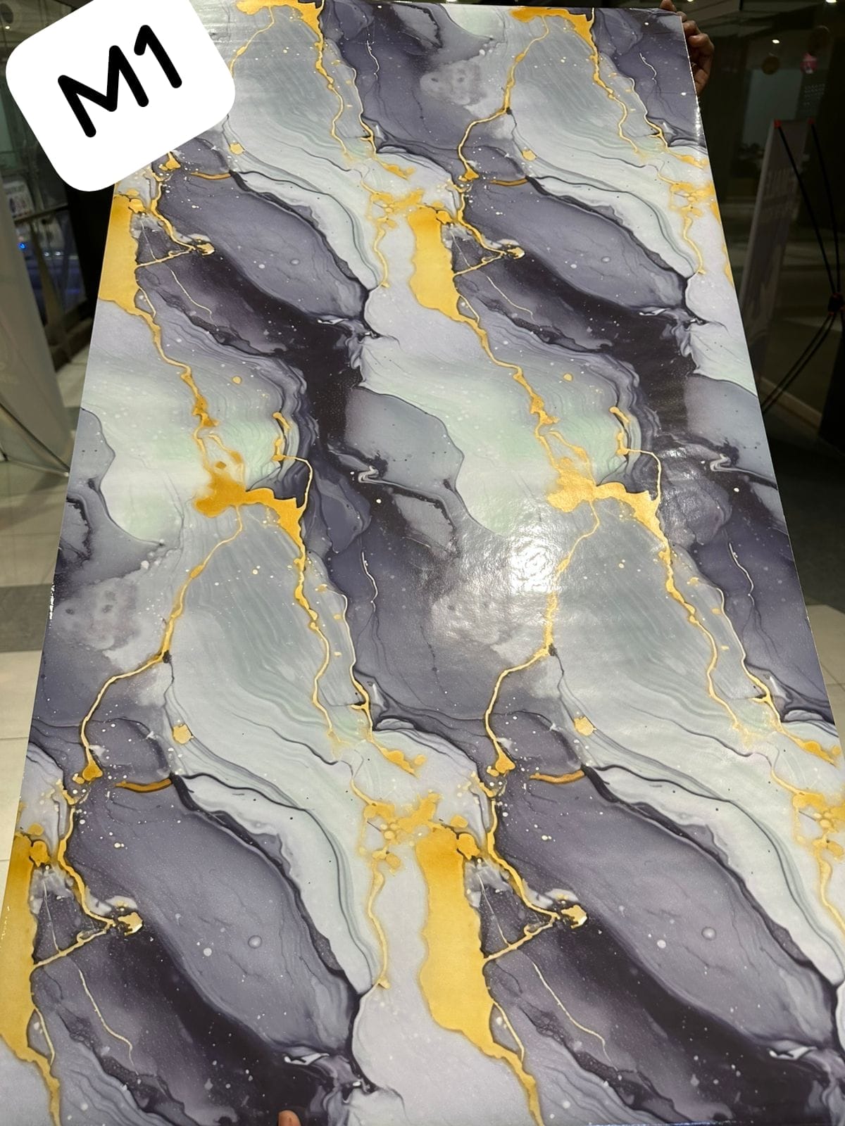 ( pack of 3 ) 3D Waterproof Marble Sheets, Self Adhesive PVC Sheet Rolls