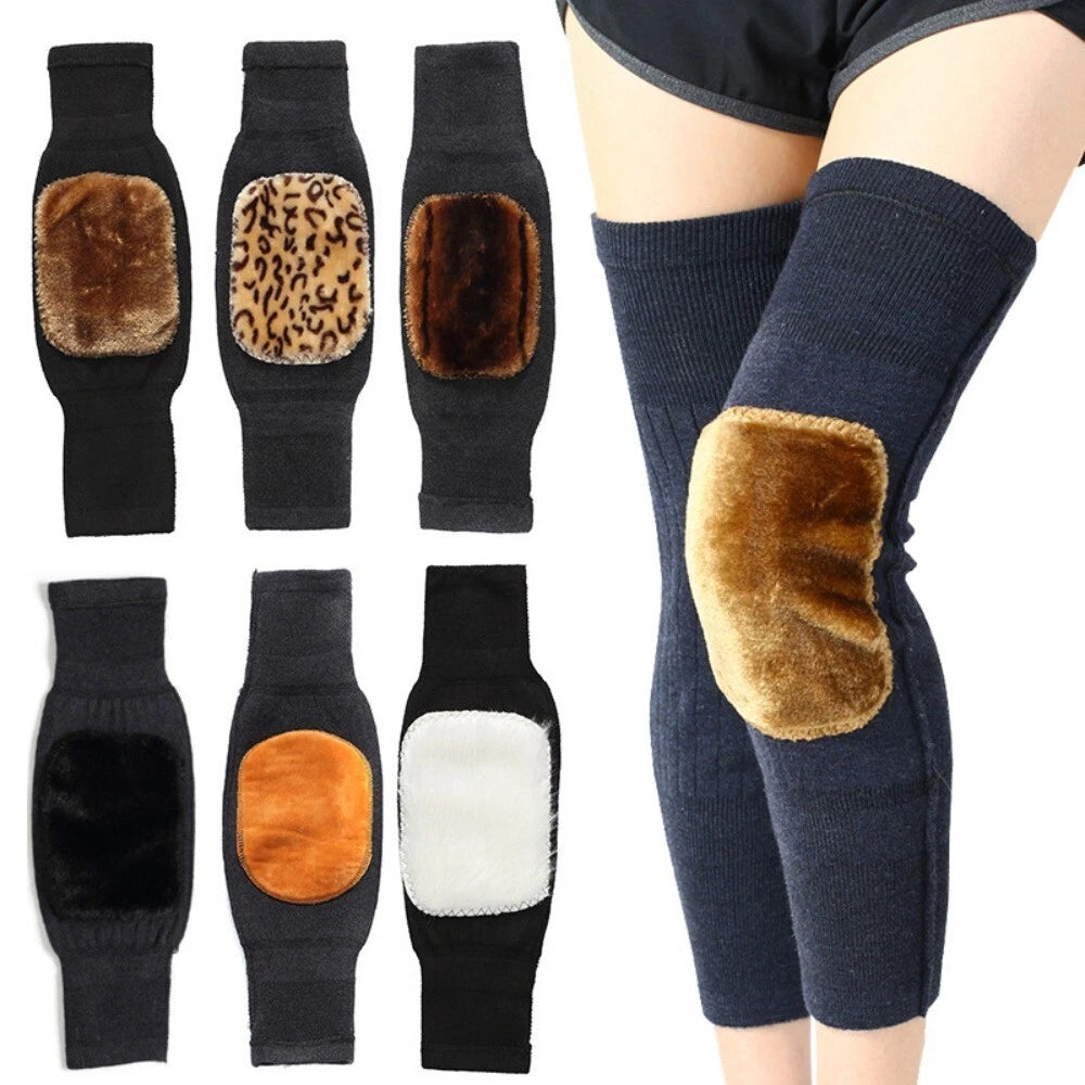 Warm Winter Knee Brace Support Wool Knee Pad Leg Warmer Women Men