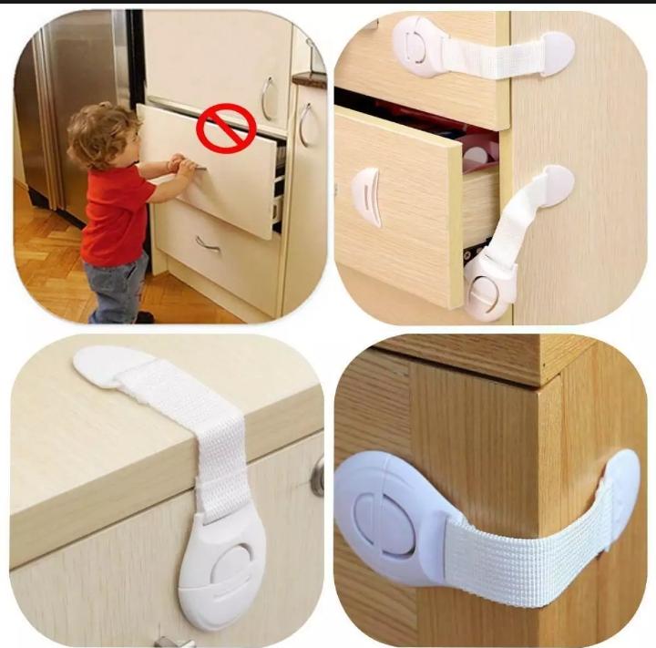 (Pack of 6) Child Safety Lock Baby Child Safety Care Plastic Lock