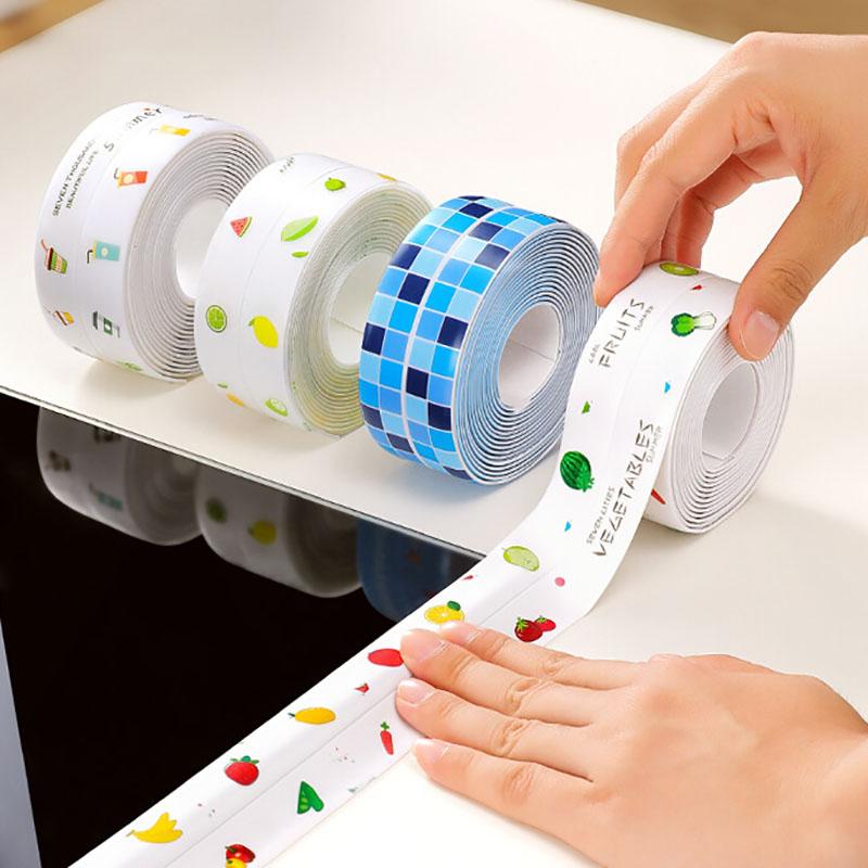 FREE HOME DELIVERY Kitchen Sink Waterproof Sticker Anti-mold Waterproof Tape Bathroom Countertop Toilet Gap Self-adhesive Seam Stickers