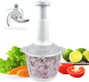 Double Blade Hand Push Chopper, Meat Mincer, Fruits and Vegetable Grinder