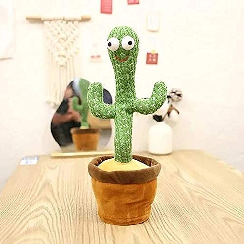Dancing Cactus Toy with Recording - Rechargeable/Cell Operated Plush Funny Electronic Shaking Cactus Singing Dancing Cactus