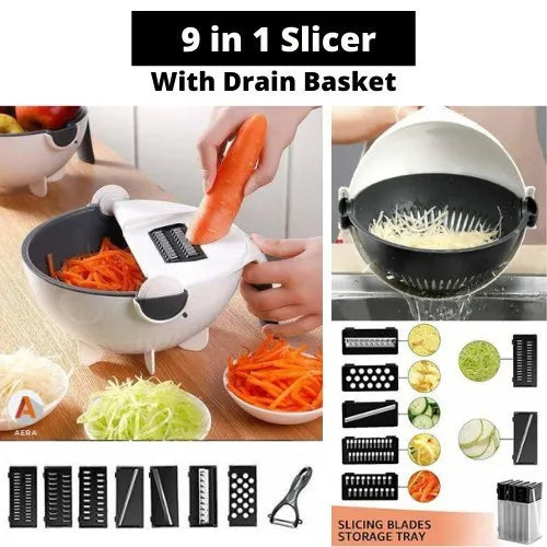 Multifunctional Vegetable Cutter With Drain Basket [free home delivery]