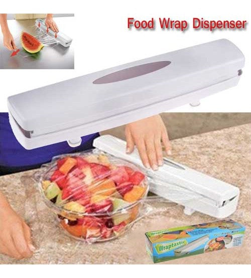 Plastic Wrap Dispenser Kitchen Tools Cling Food Wrap Cutter Dispenser film Cutter Storage Holder Kitchen Accessories Cling Wrap