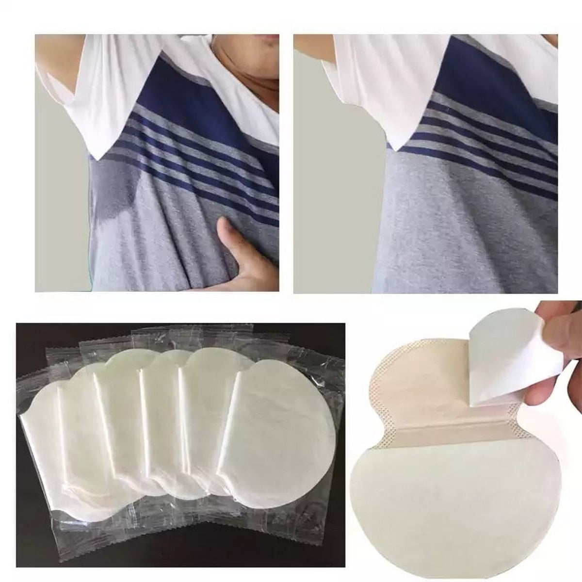 Anti-Allergic 10 Pcs Disposable Sweat Absorbent Underarm Pads For Men & Women