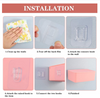 [Free Delivery] Double Sided Adhesive Wall Hooks - Transparent